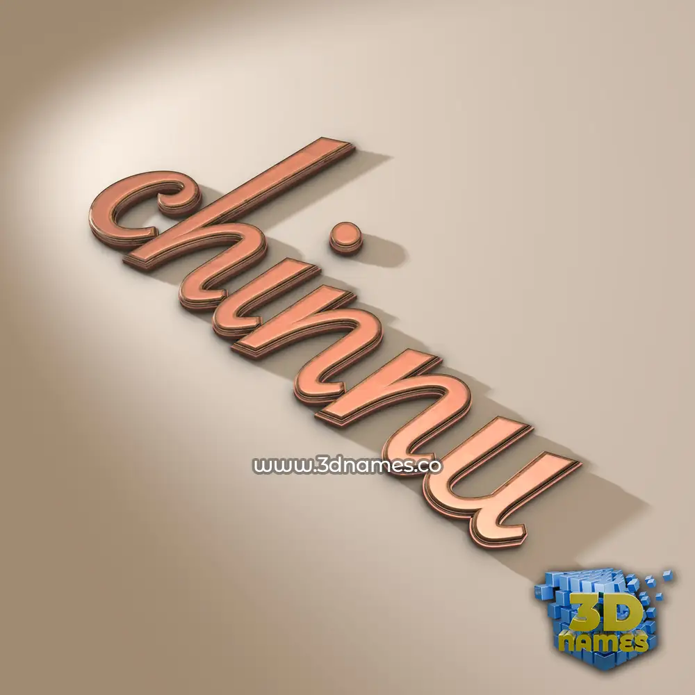 chinnu in Rose Gold style - 3D name wallpaper