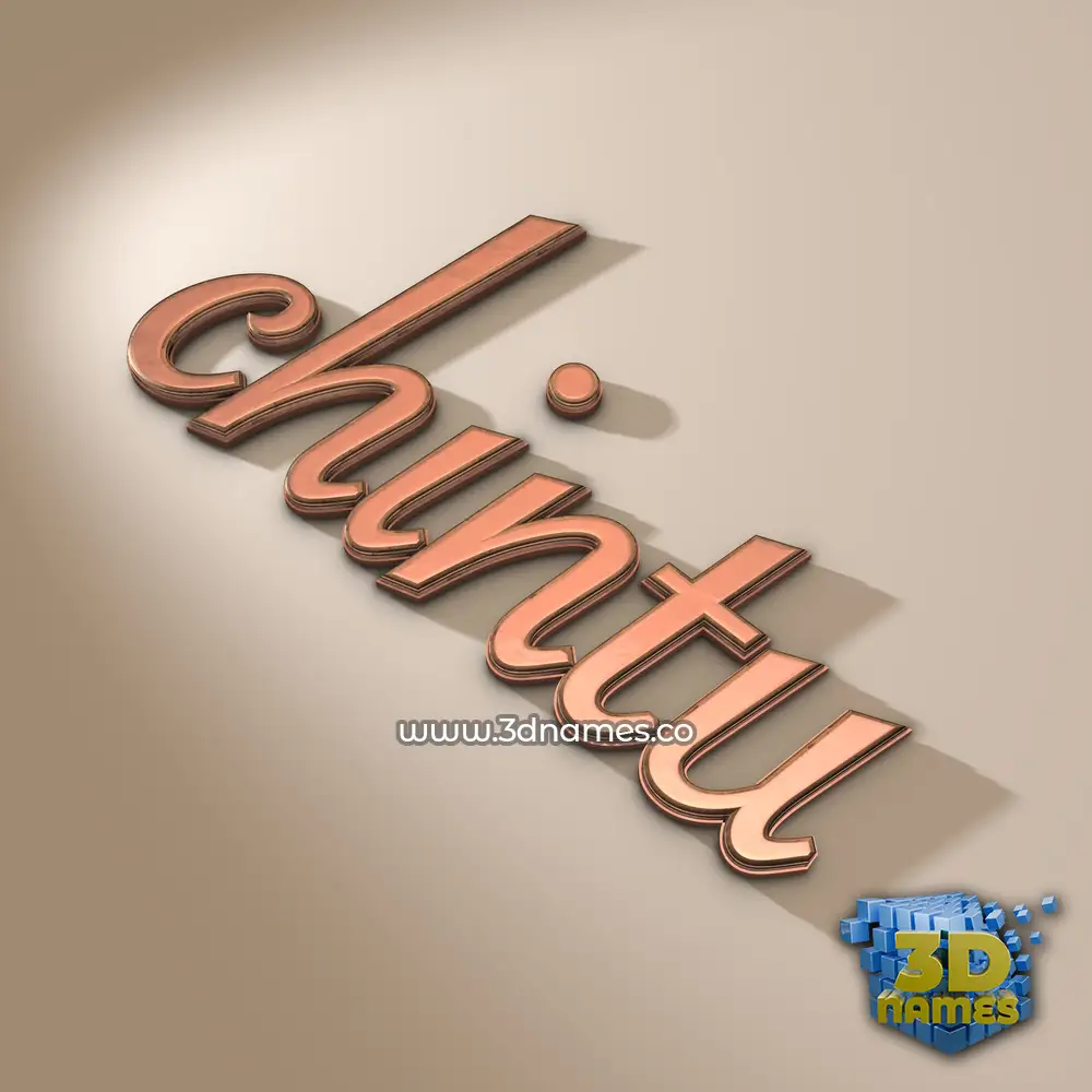 chintu in Rose Gold style - 3D name wallpaper