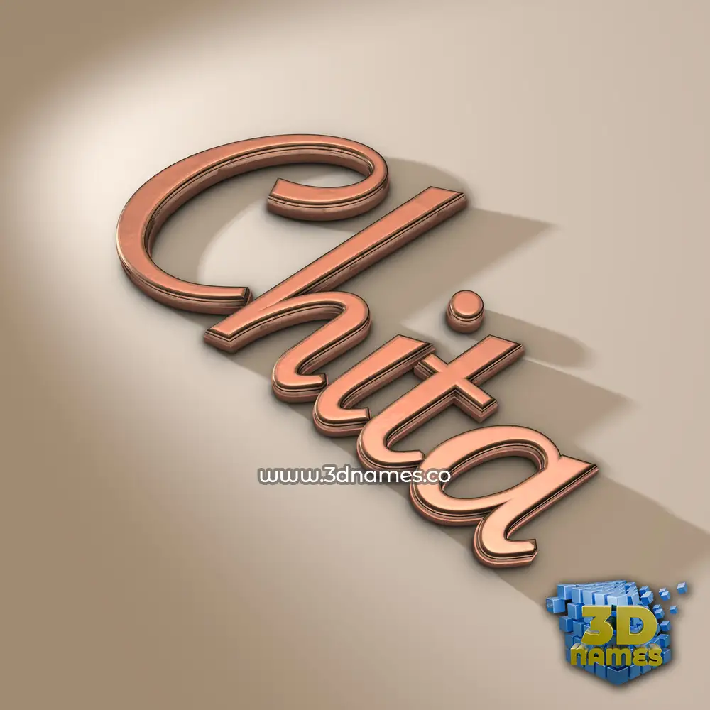 chita in Rose Gold style - 3D name wallpaper