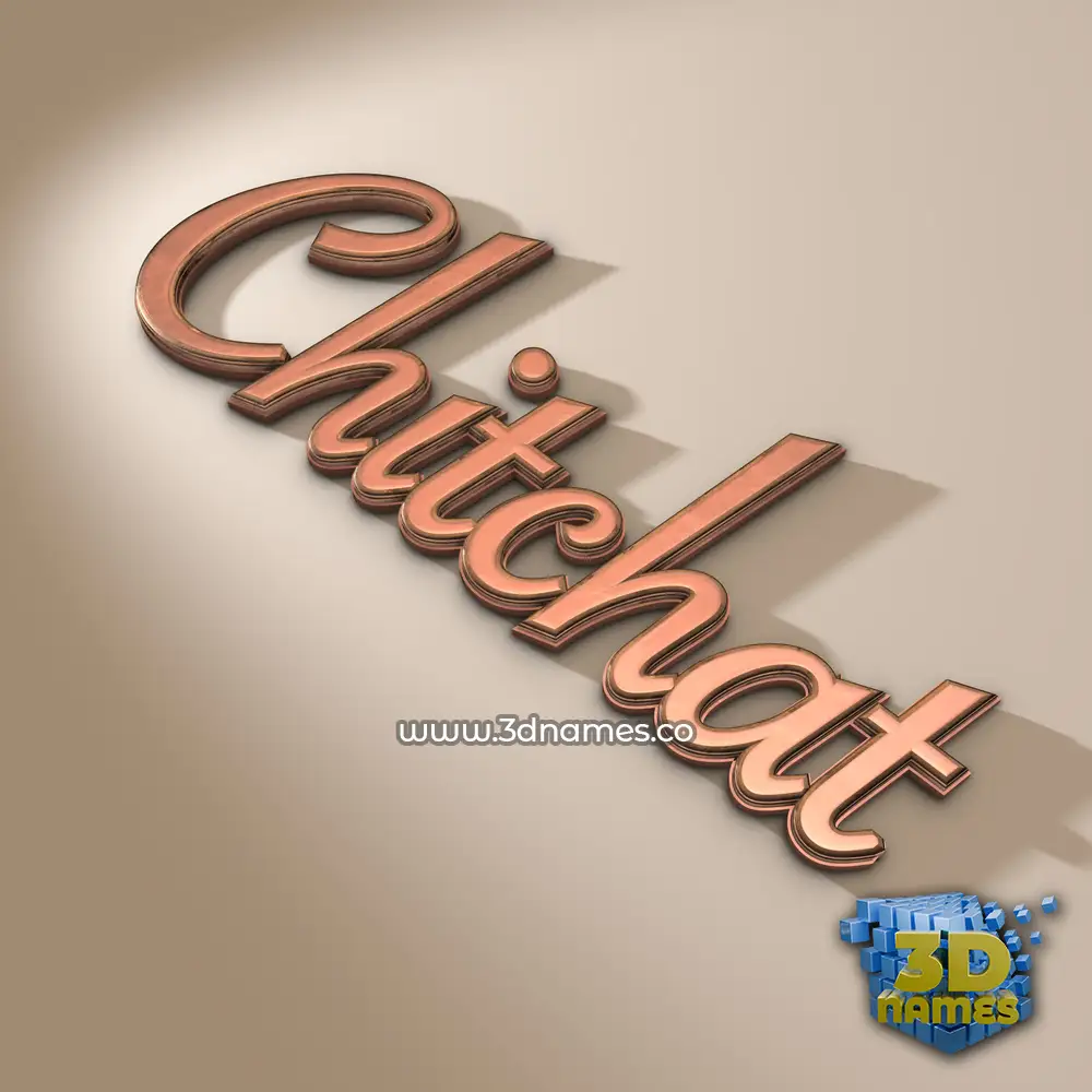 chitchat in Rose Gold style - 3D name wallpaper