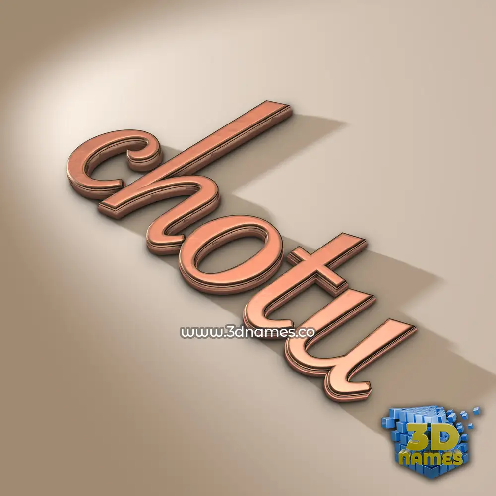 chotu in Rose Gold style - 3D name wallpaper