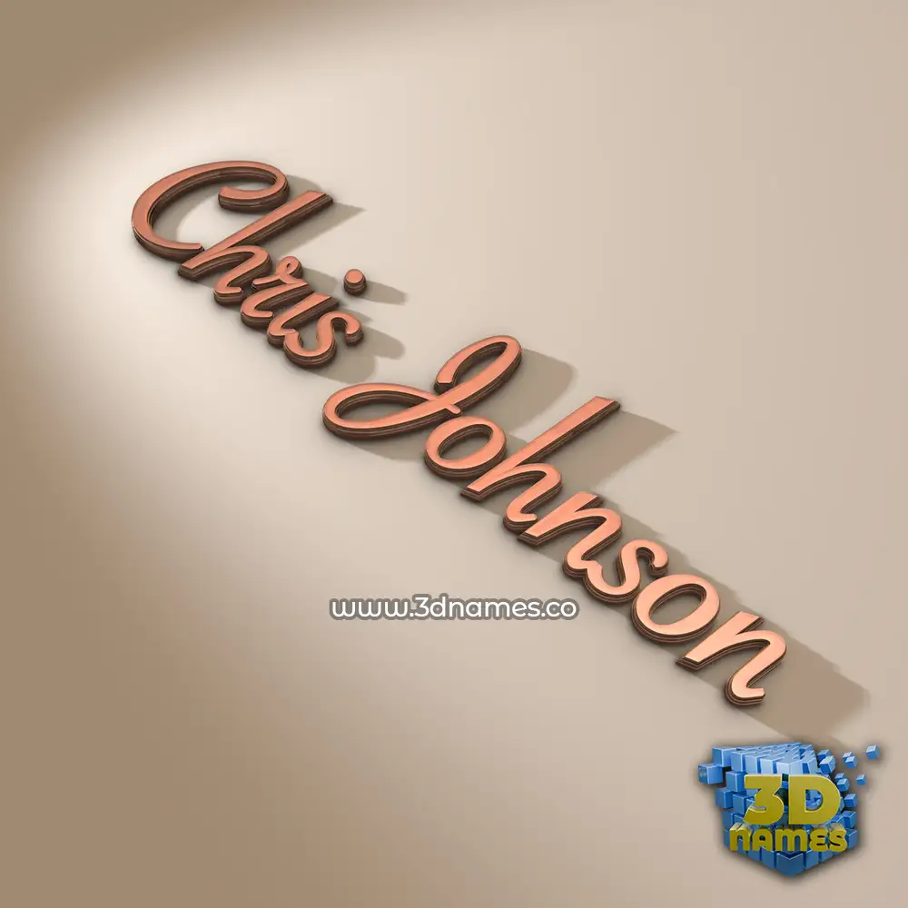 chris johnson in Rose Gold style - 3D name wallpaper