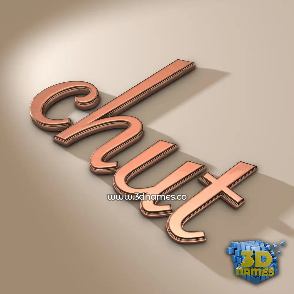chut in Rose Gold style - 3D name wallpaper