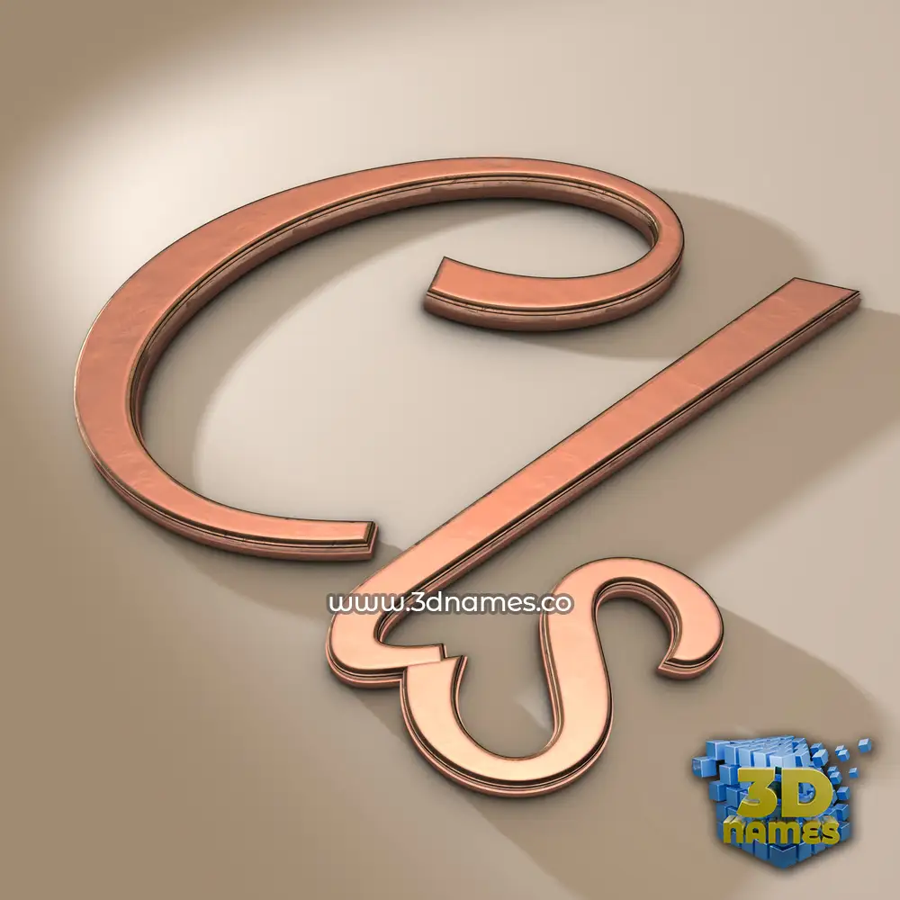 cls in Rose Gold style - 3D name wallpaper