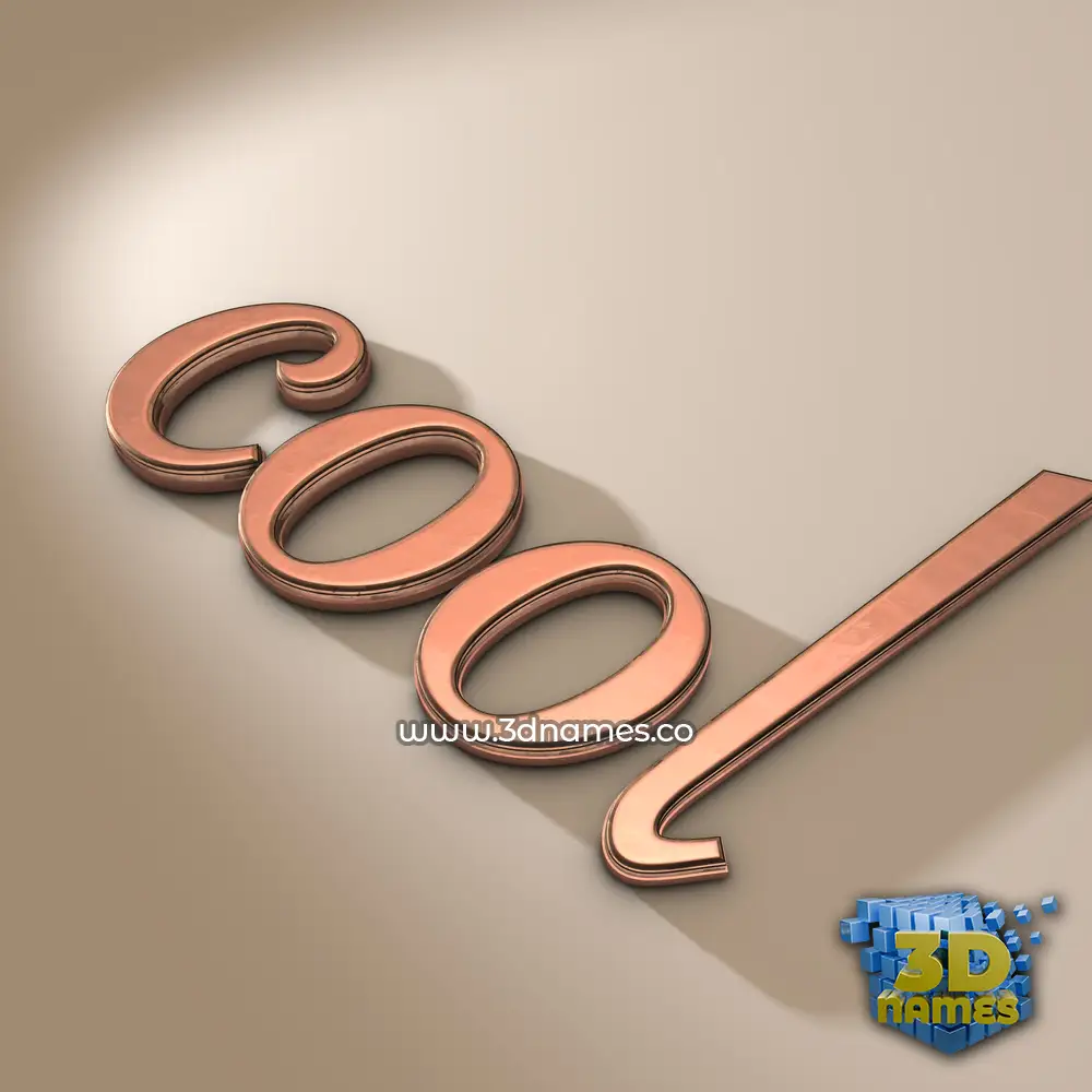 cool in Rose Gold style - 3D name wallpaper