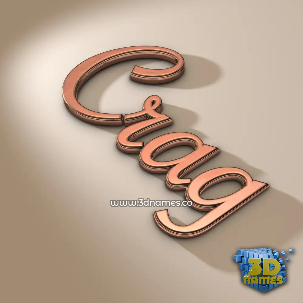 crag in Rose Gold style - 3D name wallpaper