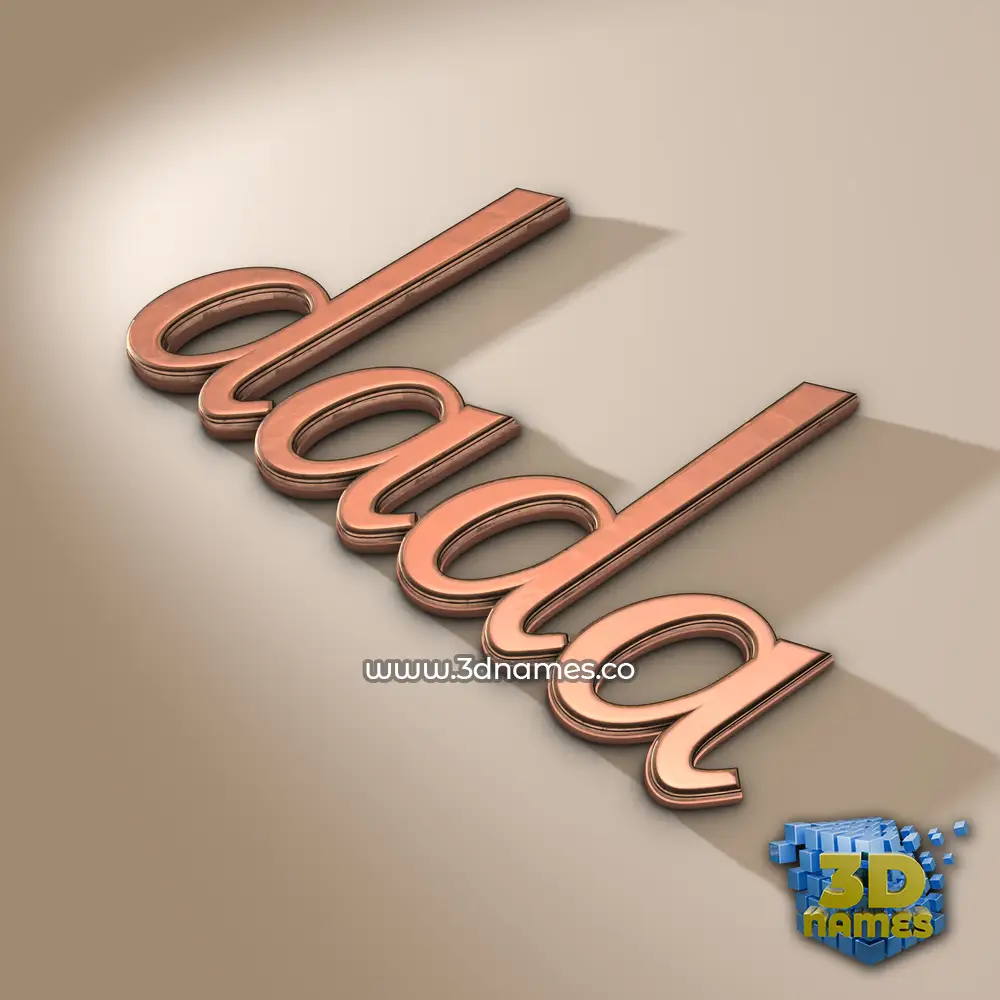 dada in Rose Gold style - 3D name wallpaper
