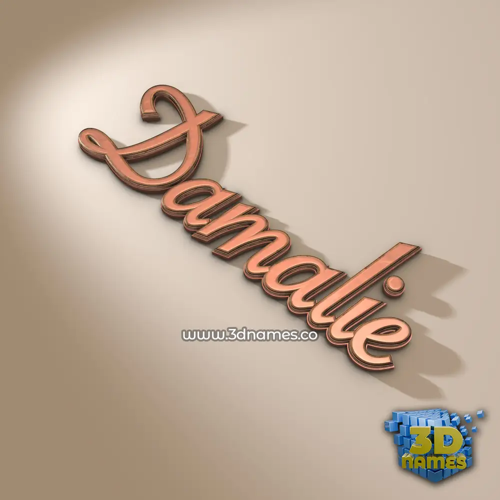 damalie in Rose Gold style - 3D name wallpaper