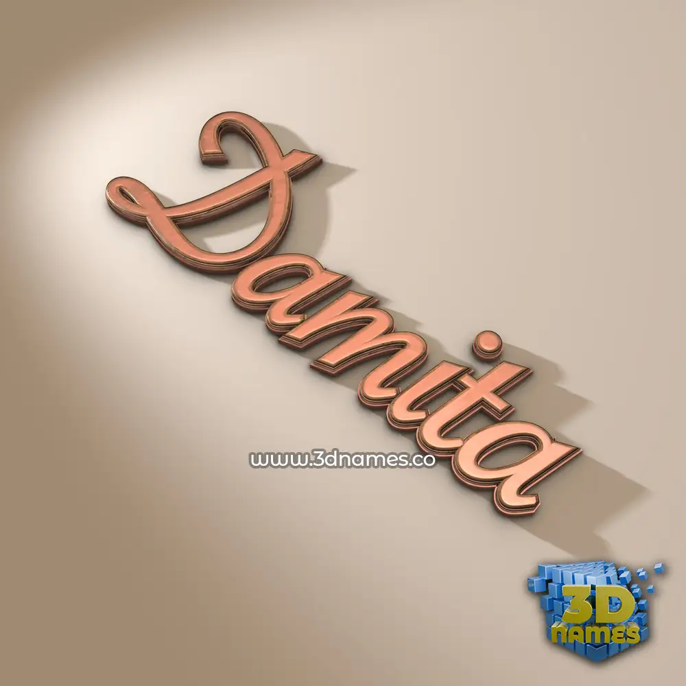 damita in Rose Gold style - 3D name wallpaper