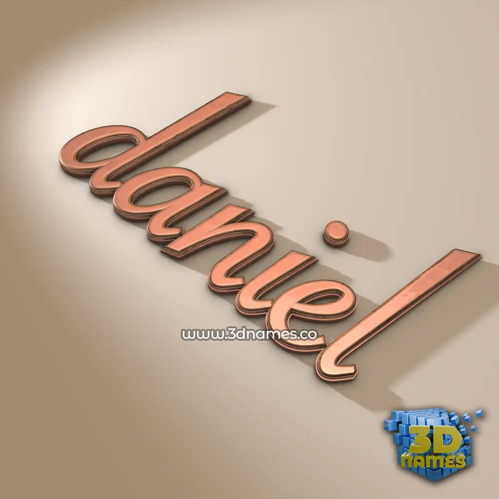 daniel in Rose Gold style - 3D name wallpaper