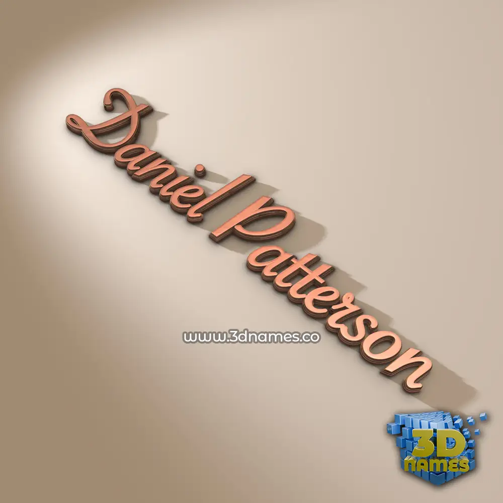 daniel patterson in Rose Gold style - 3D name wallpaper