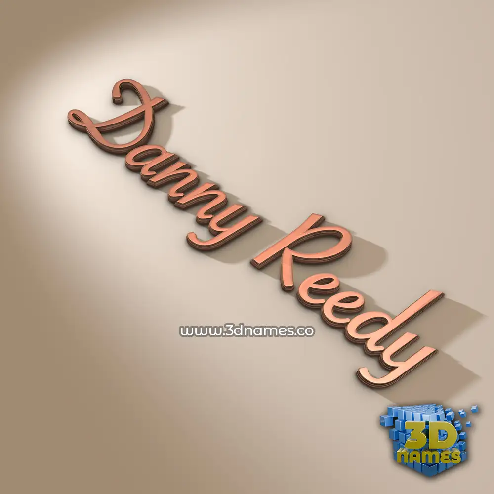 danny reedy in Rose Gold style - 3D name wallpaper