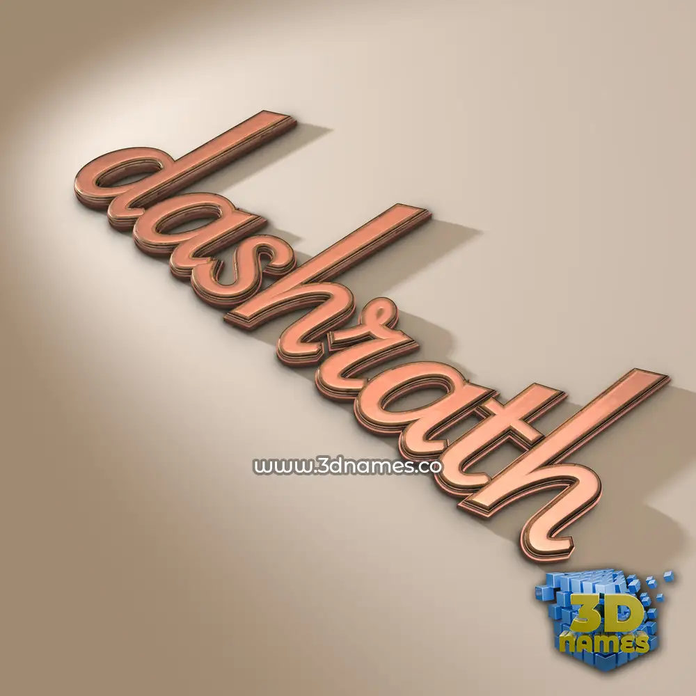 dashrath in Rose Gold style - 3D name wallpaper