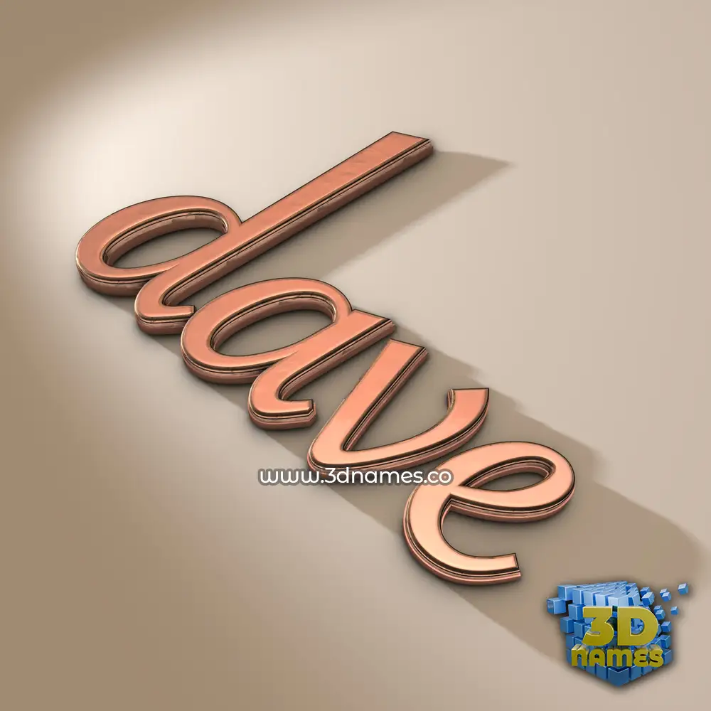 dave in Rose Gold style - 3D name wallpaper
