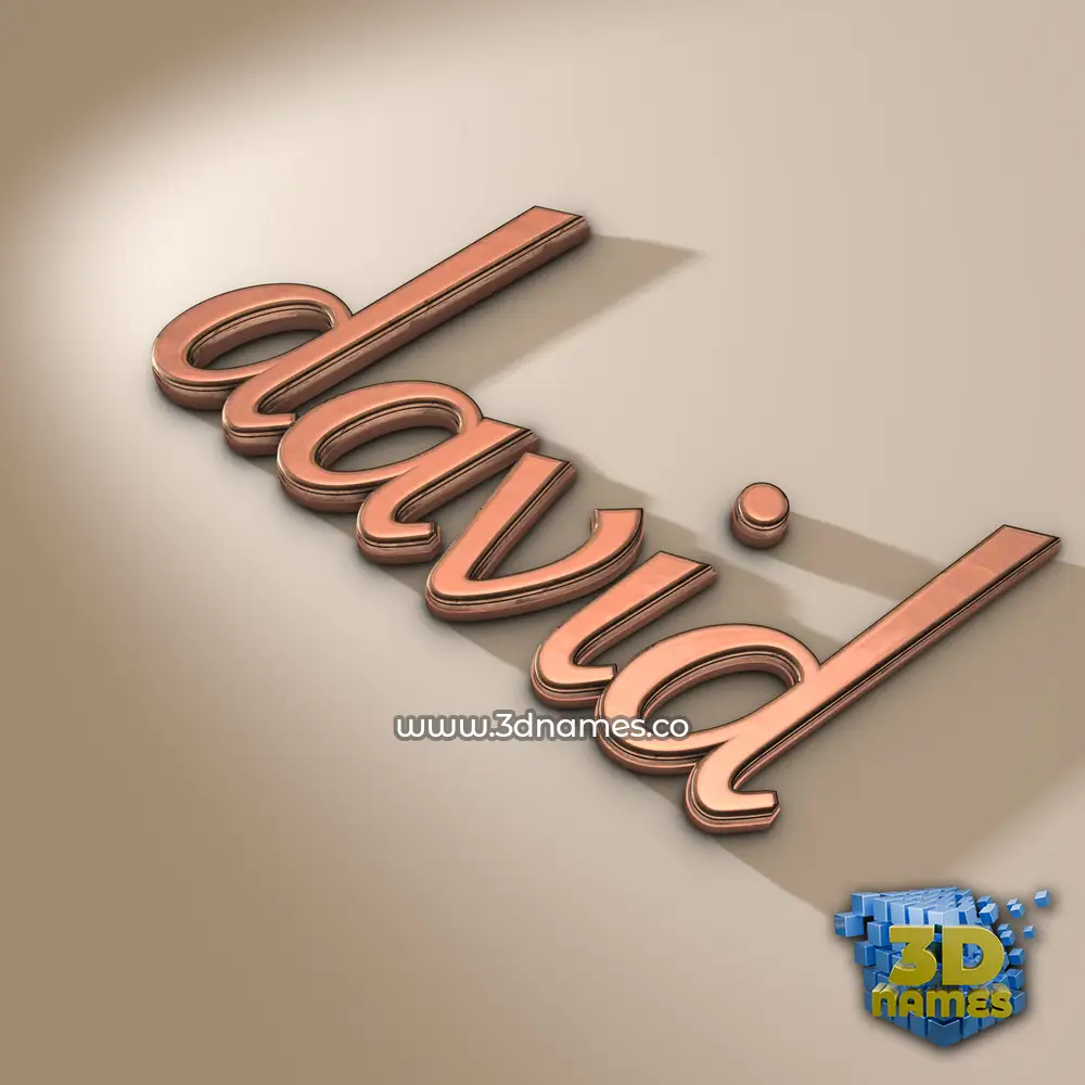 david in Rose Gold style - 3D name wallpaper