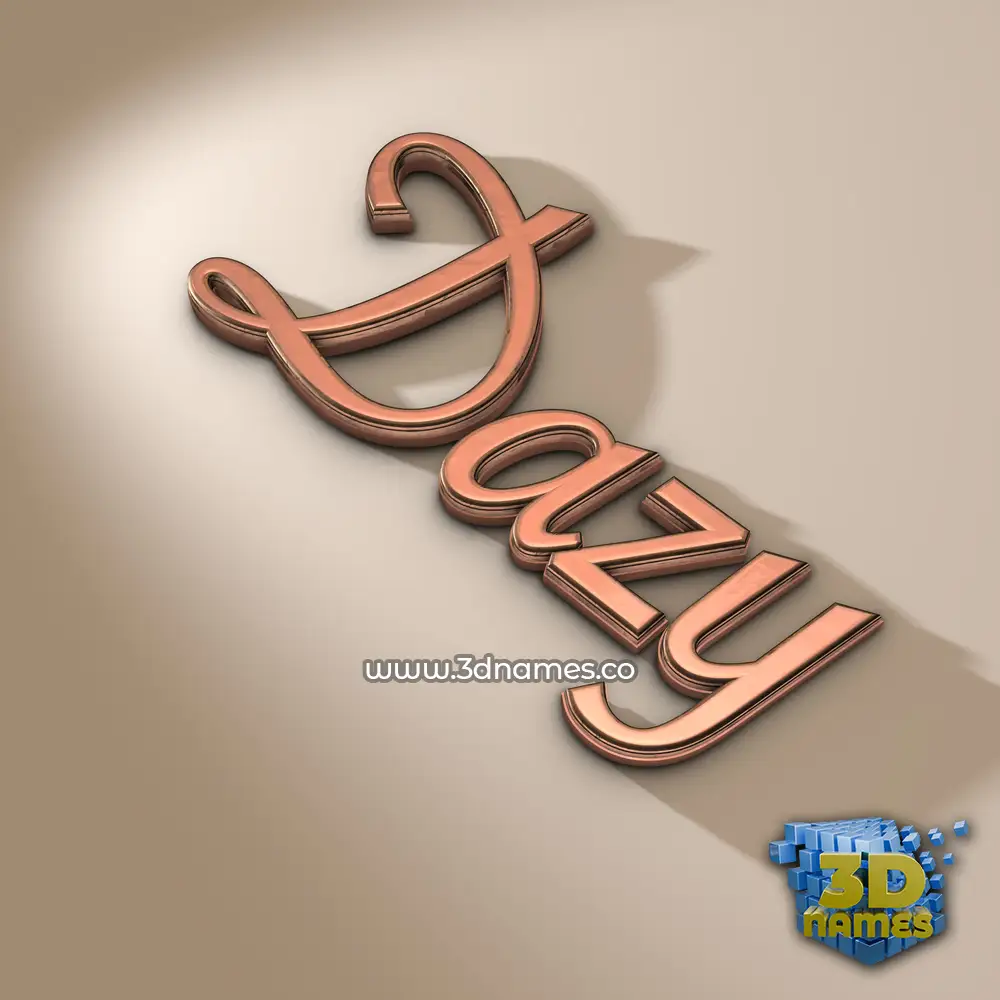 dazy in Rose Gold style - 3D name wallpaper