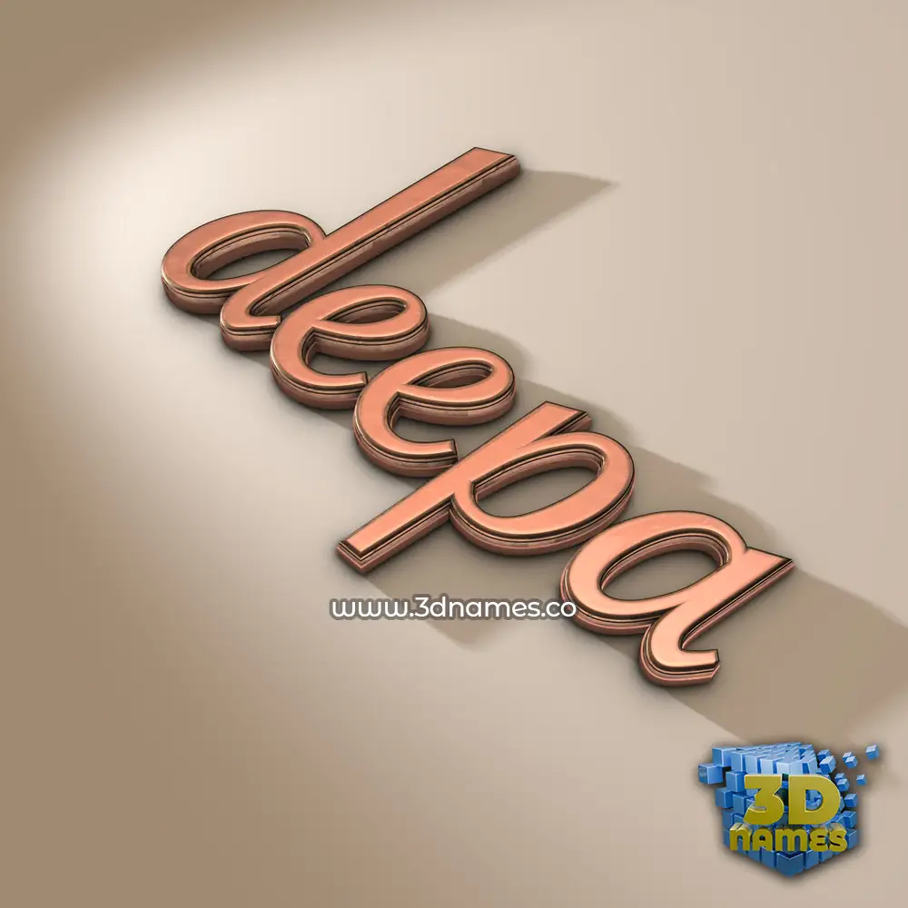 deepa in Rose Gold style - 3D name wallpaper