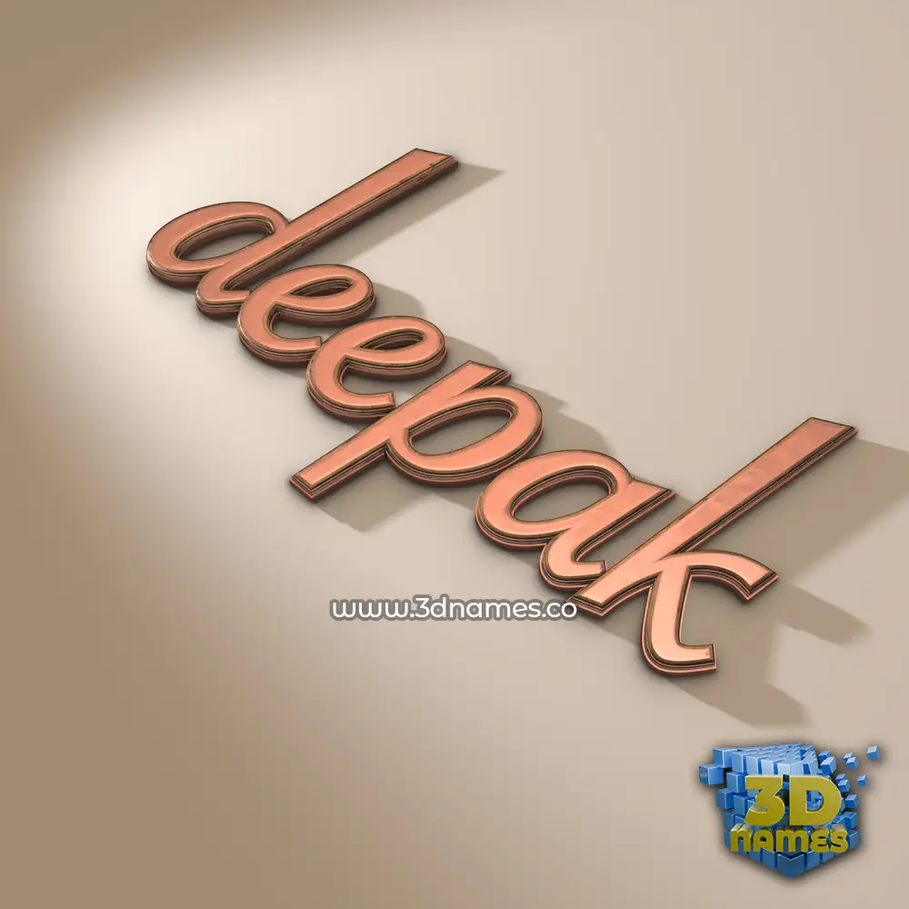 deepak in Rose Gold style - 3D name wallpaper