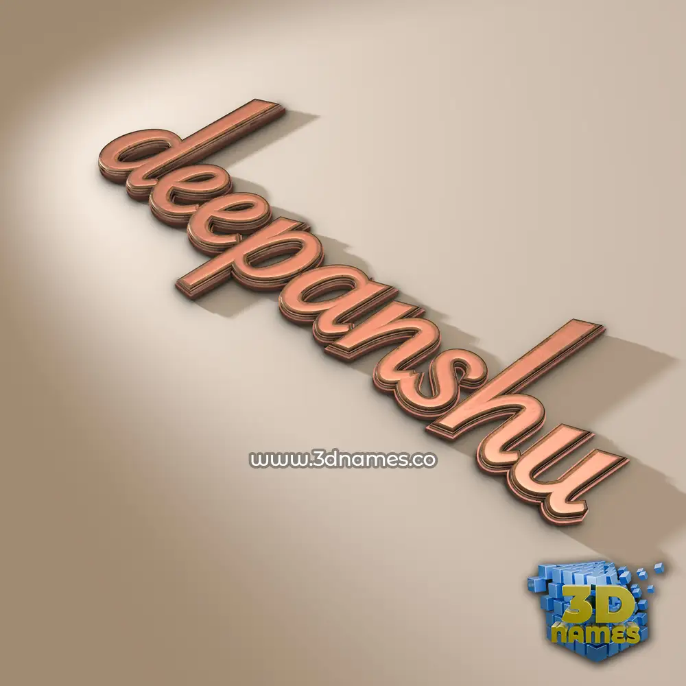 deepanshu in Rose Gold style - 3D name wallpaper