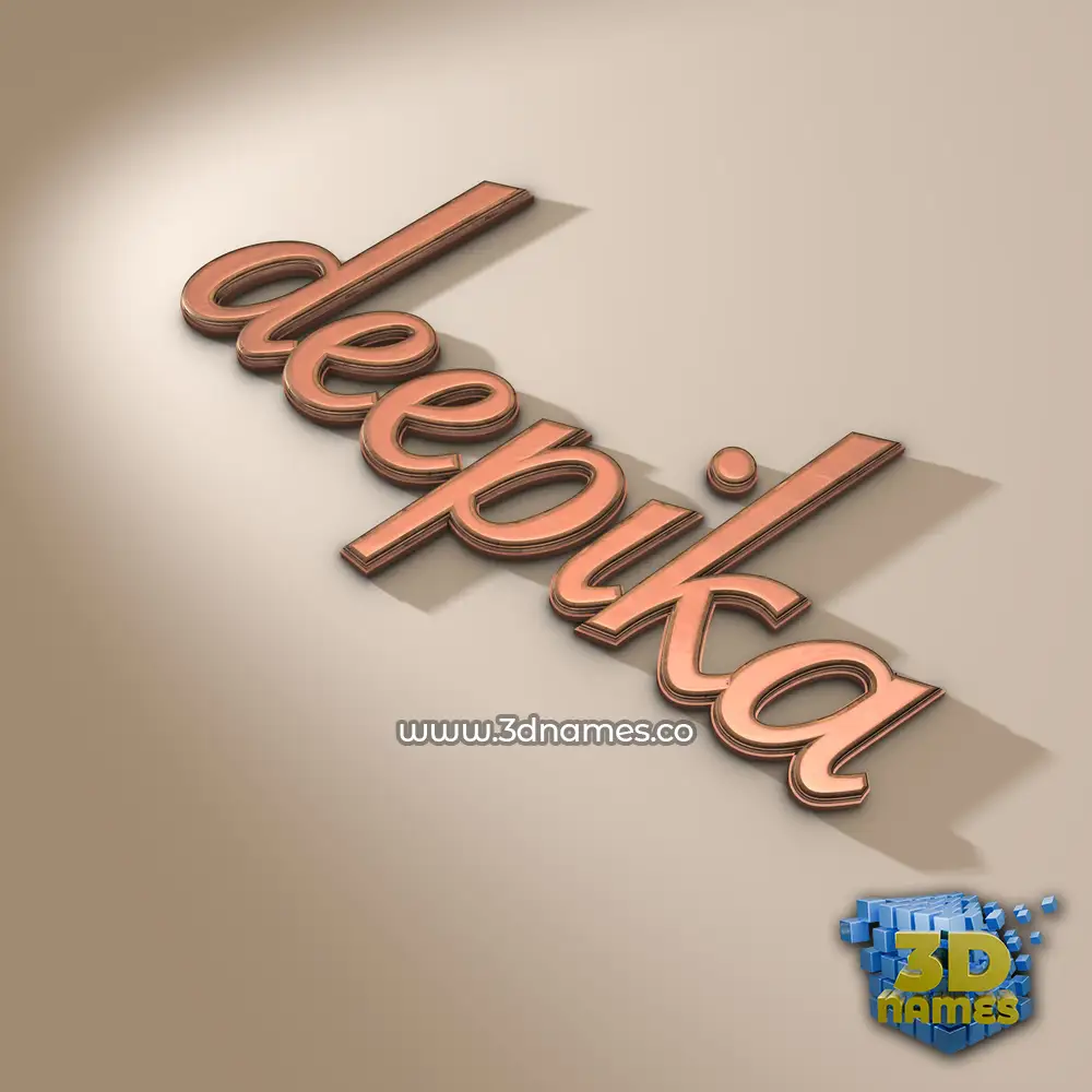 deepika in Rose Gold style - 3D name wallpaper