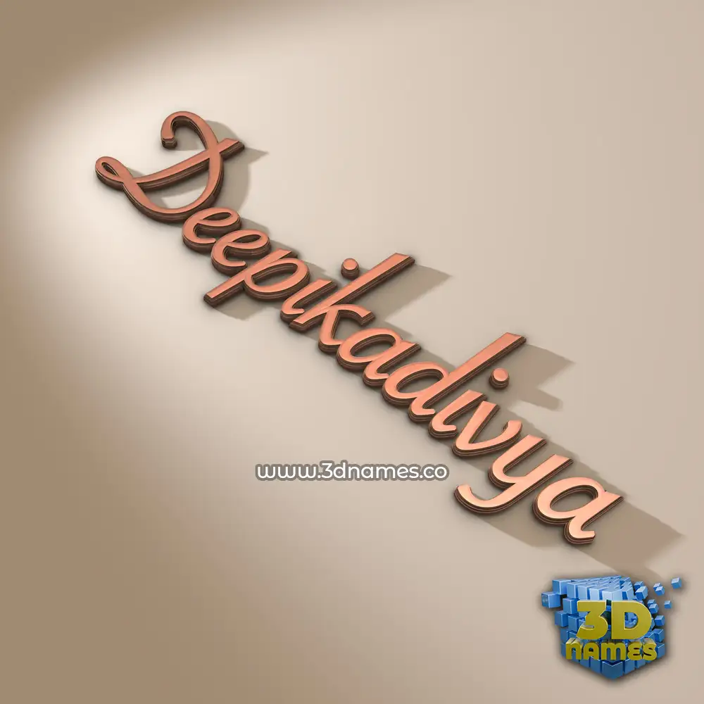 deepikadivya in Rose Gold style - 3D name wallpaper