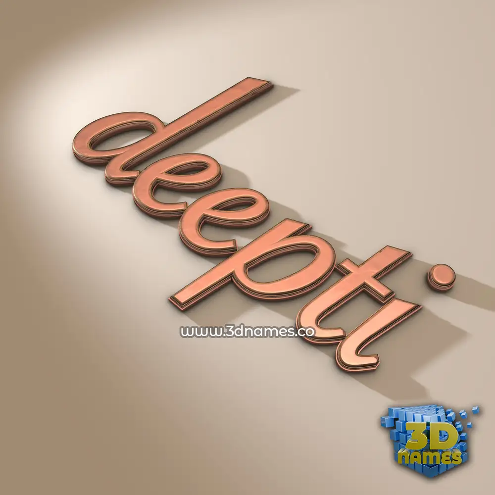 deepti in Rose Gold style - 3D name wallpaper