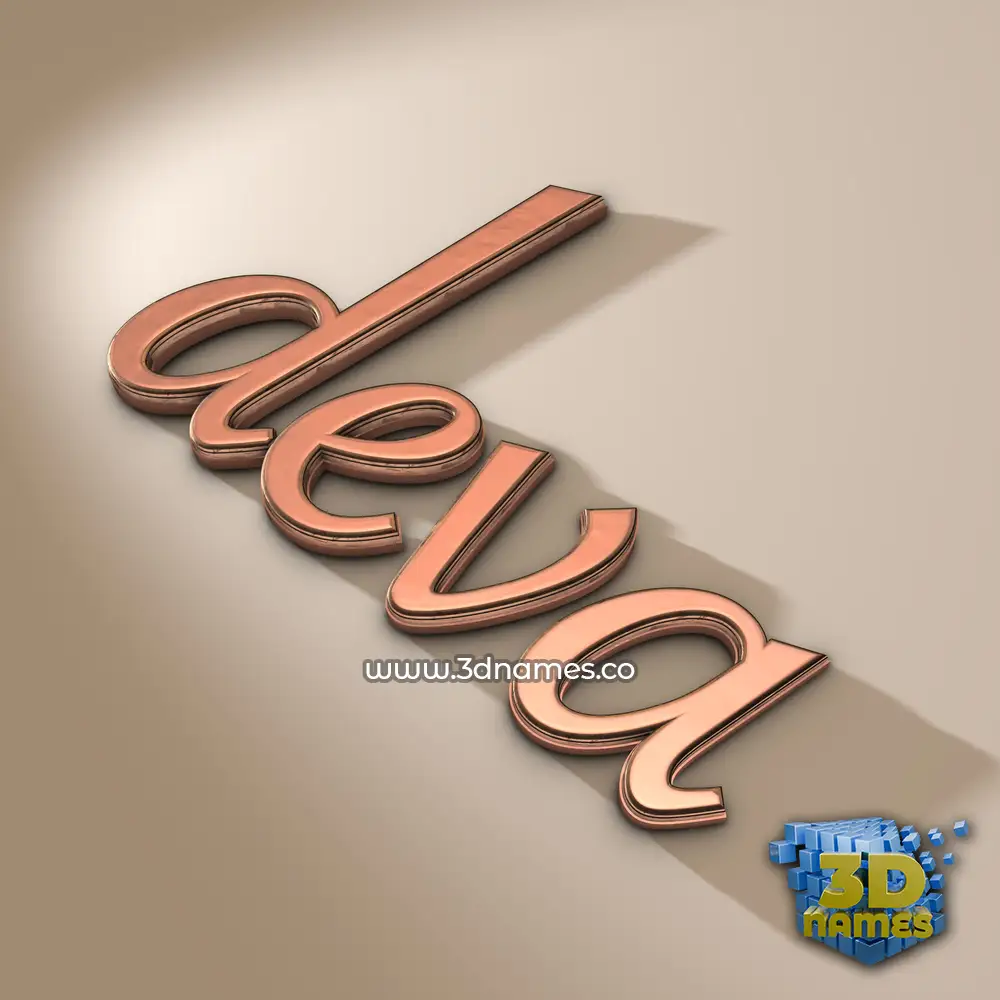 deva in Rose Gold style - 3D name wallpaper