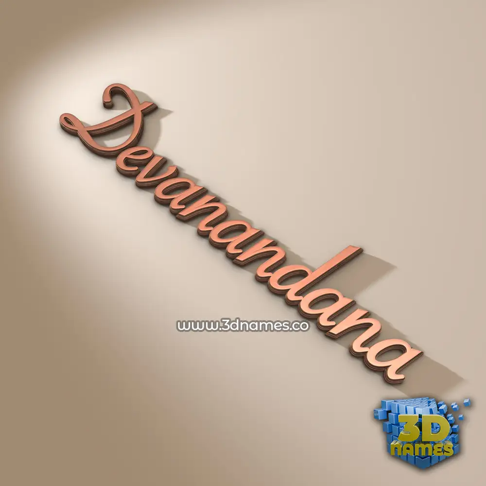 devanandana in Rose Gold style - 3D name wallpaper