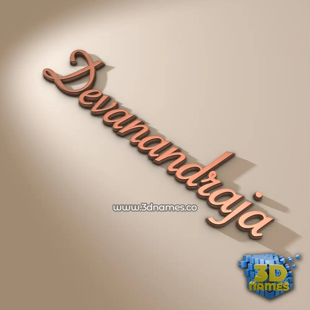 devanandraja in Rose Gold style - 3D name wallpaper