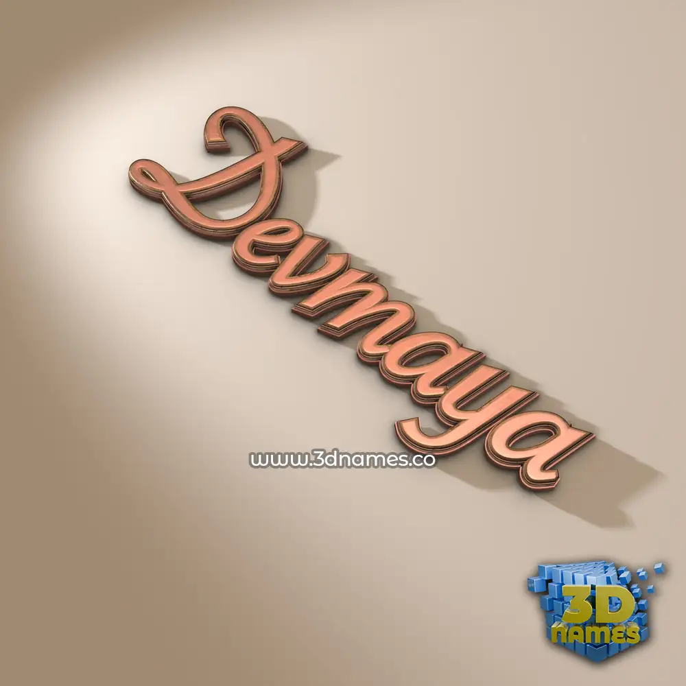 devmaya in Rose Gold style - 3D name wallpaper