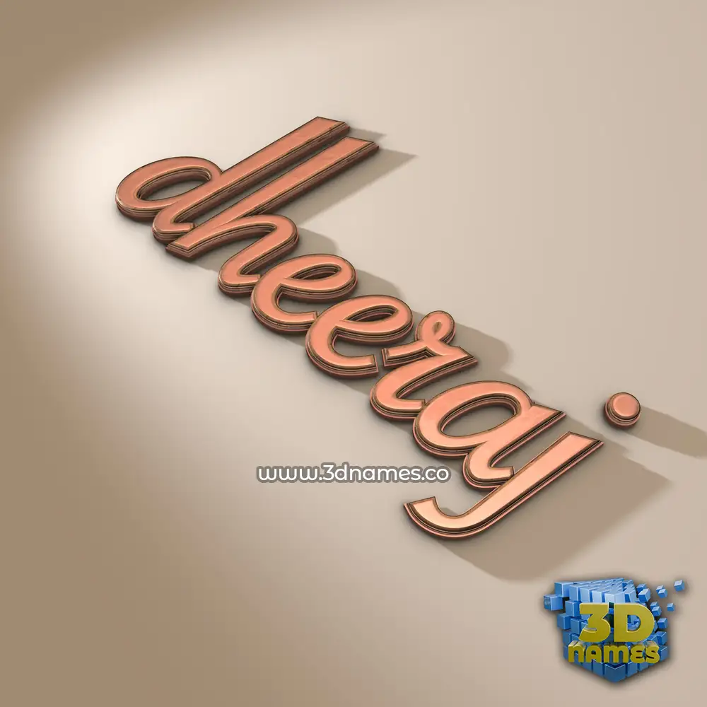 dheeraj in Rose Gold style - 3D name wallpaper
