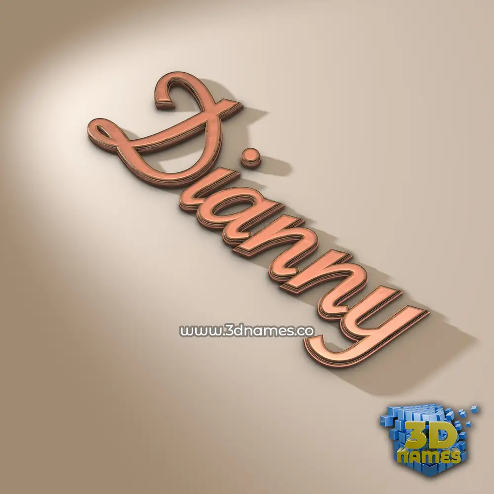 dianny in Rose Gold style - 3D name wallpaper