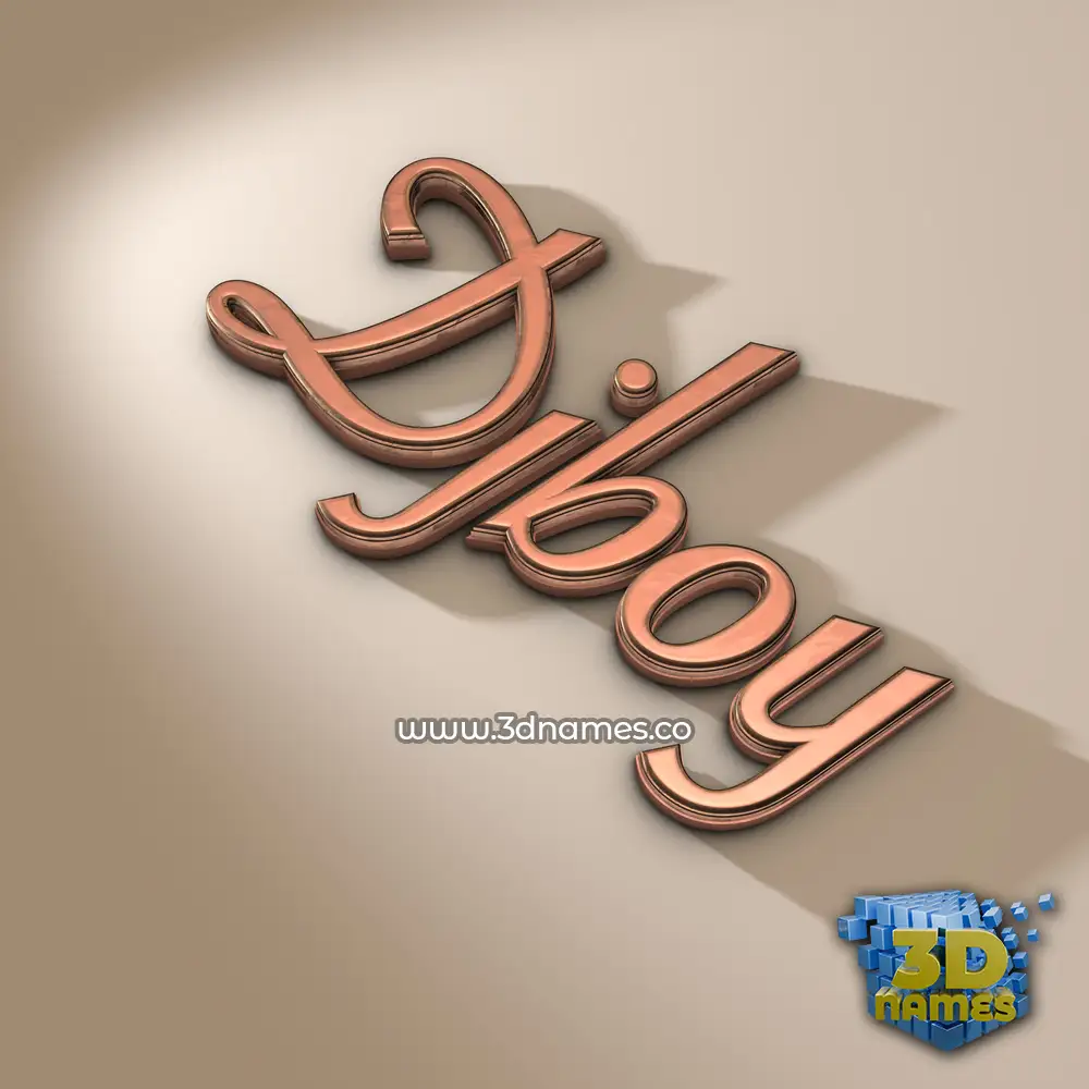 djboy in Rose Gold style - 3D name wallpaper