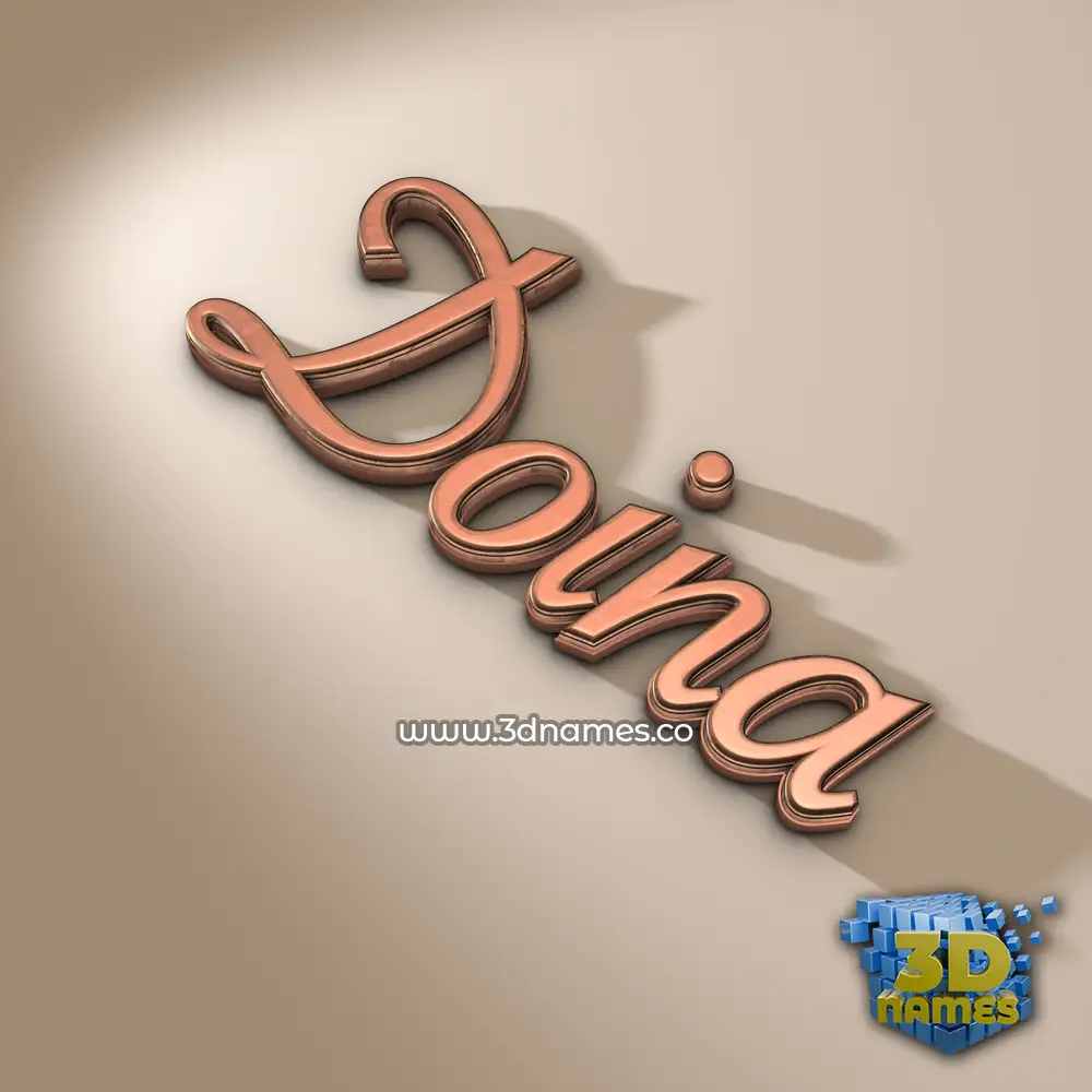 doina in Rose Gold style - 3D name wallpaper