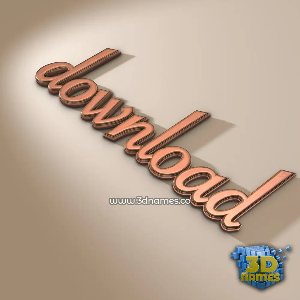 download in Rose Gold style - 3D name wallpaper