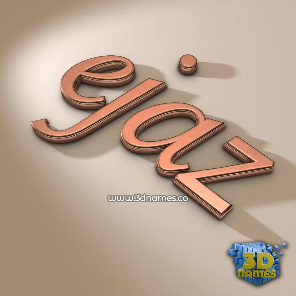 ejaz in Rose Gold style - 3D name wallpaper