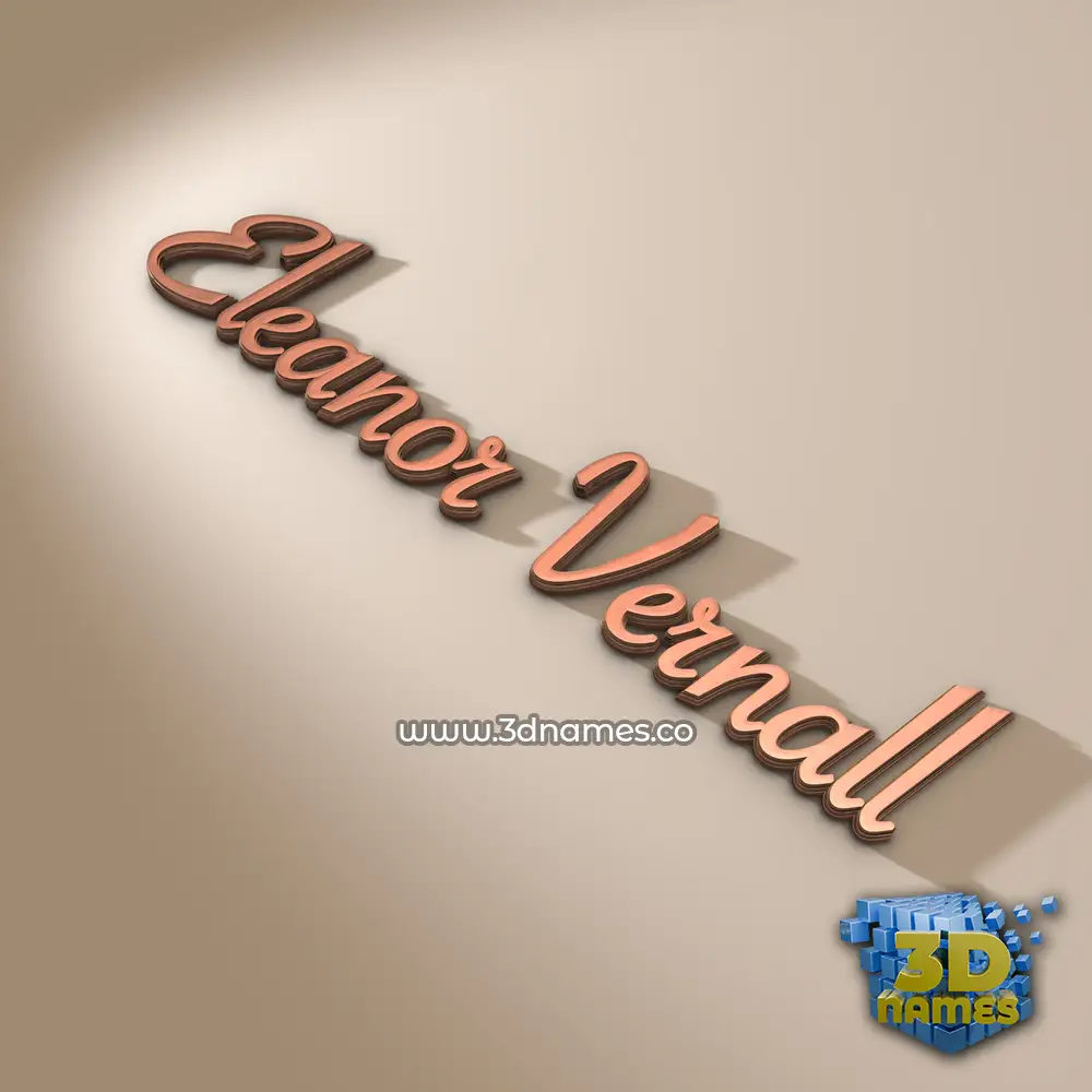 eleanor vernall in Rose Gold style - 3D name wallpaper