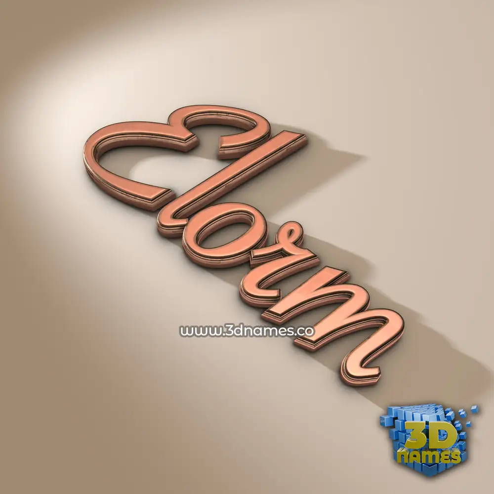 elorm in Rose Gold style - 3D name wallpaper