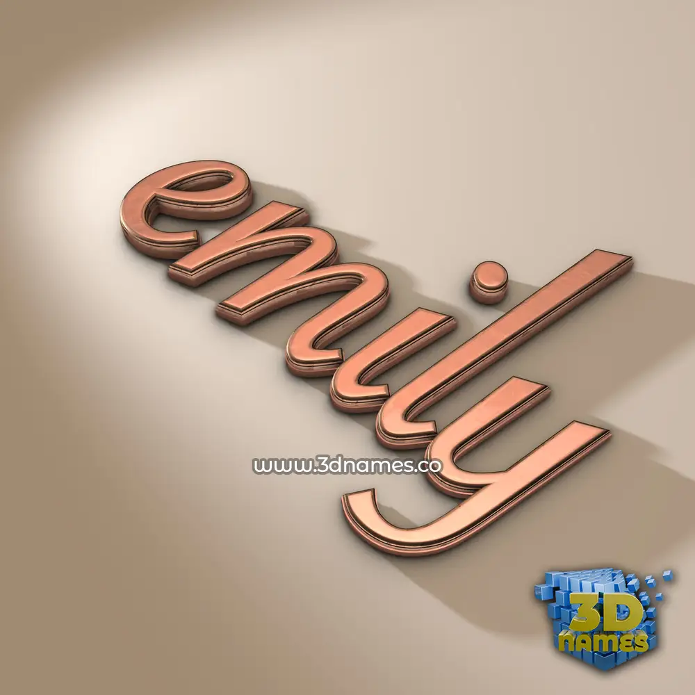 emily in Rose Gold style - 3D name wallpaper