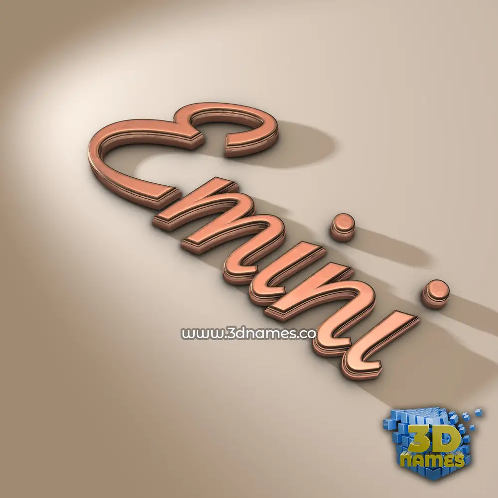 emini in Rose Gold style - 3D name wallpaper