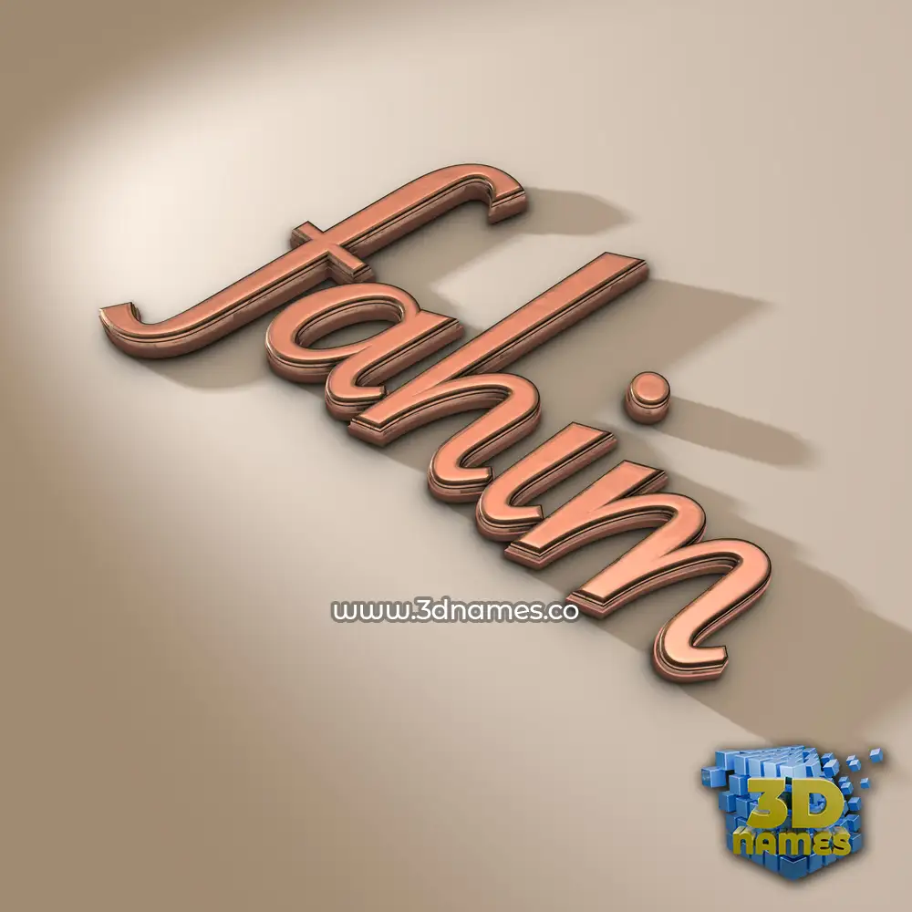fahim in Rose Gold style - 3D name wallpaper