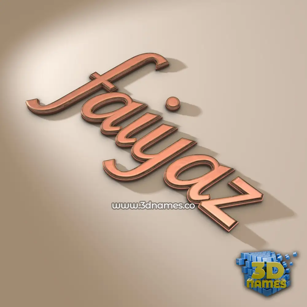 faiyaz in Rose Gold style - 3D name wallpaper