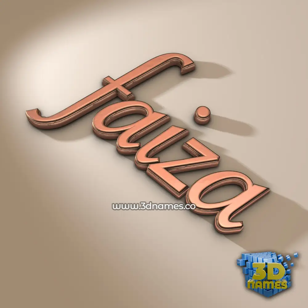 faiza in Rose Gold style - 3D name wallpaper