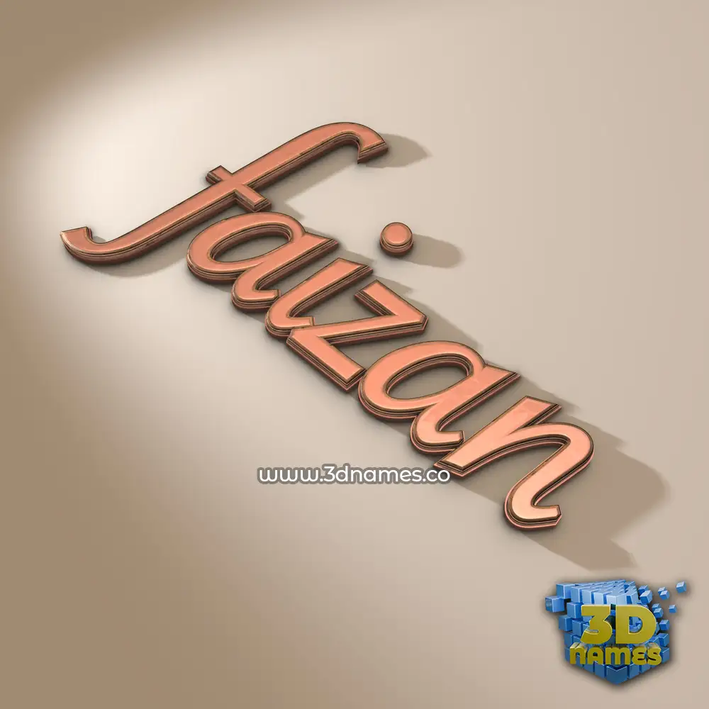faizan in Rose Gold style - 3D name wallpaper