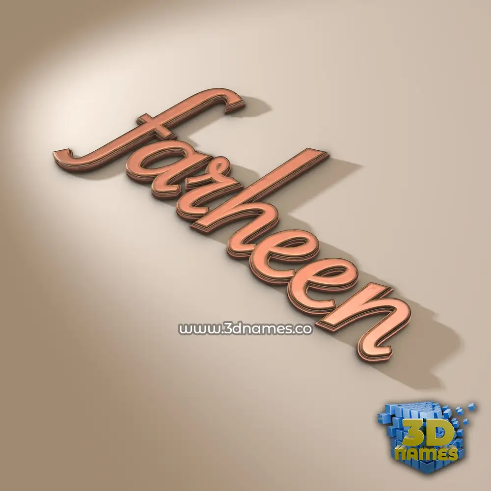 farheen in Rose Gold style - 3D name wallpaper