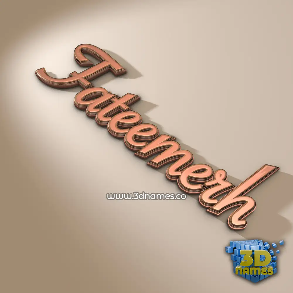 fateemerh in Rose Gold style - 3D name wallpaper