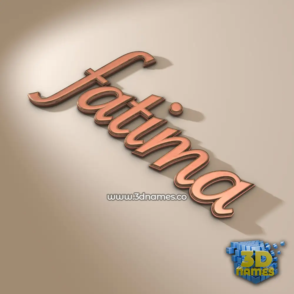 fatima in Rose Gold style - 3D name wallpaper