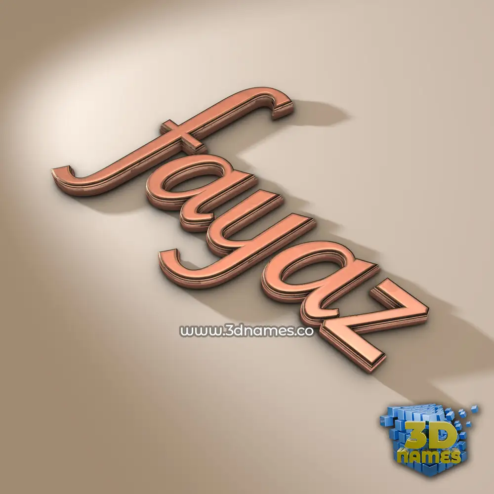 fayaz in Rose Gold style - 3D name wallpaper