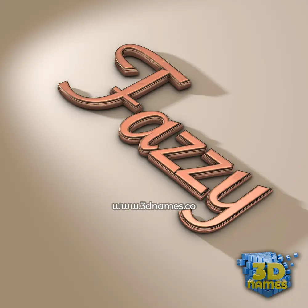 fazzy in Rose Gold style - 3D name wallpaper