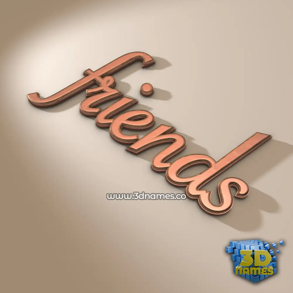 friends in Rose Gold style - 3D name wallpaper